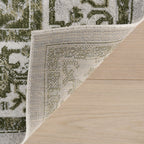 Charlisa Washable Faded Snowflake Rug | Green