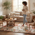 Amaia Floral Washable Rug | Multicolor