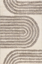 Charlee Textured Arcs Rug | Beige