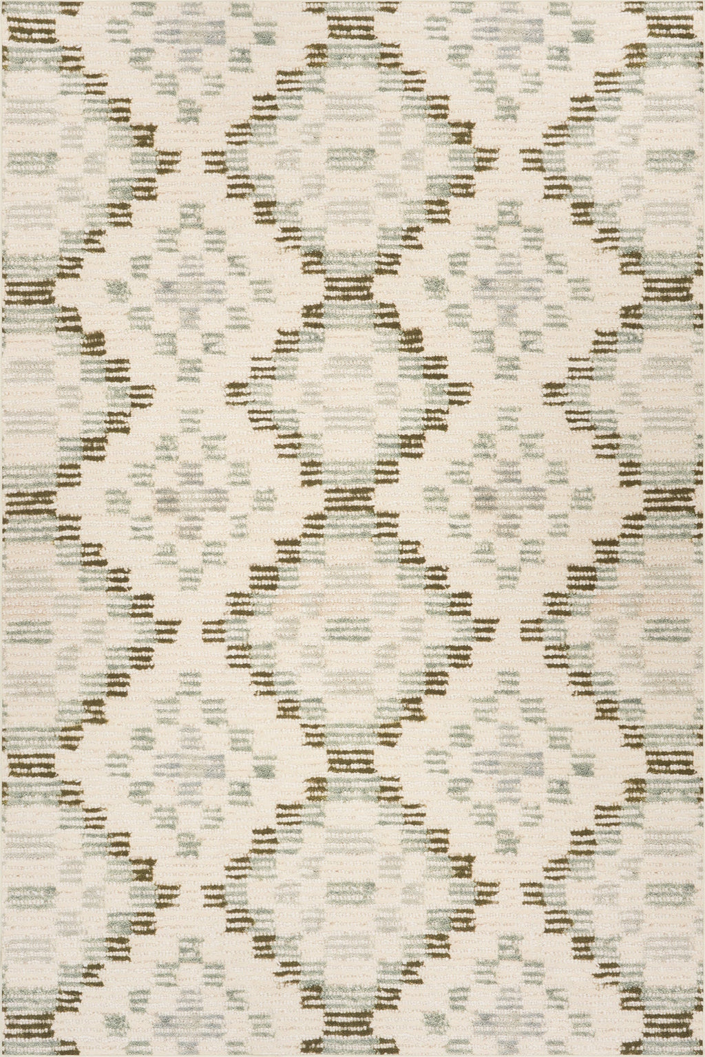 Orzalla Southwestern Diamond Washable Rug | Green