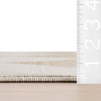 Vanni Checkered Fringed Rug | Ivory