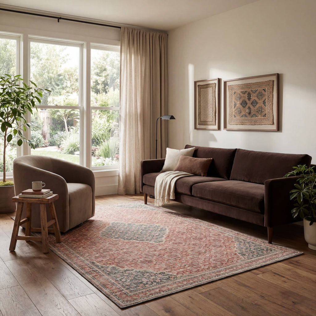 Merit Traditional Medallion Rug | Red