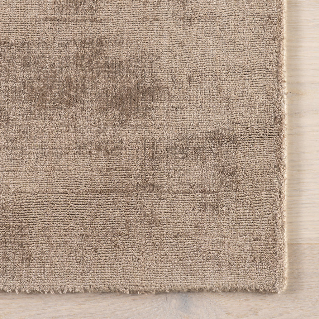 Alva Hand Loom Knotted Viscose Rug | Taupe