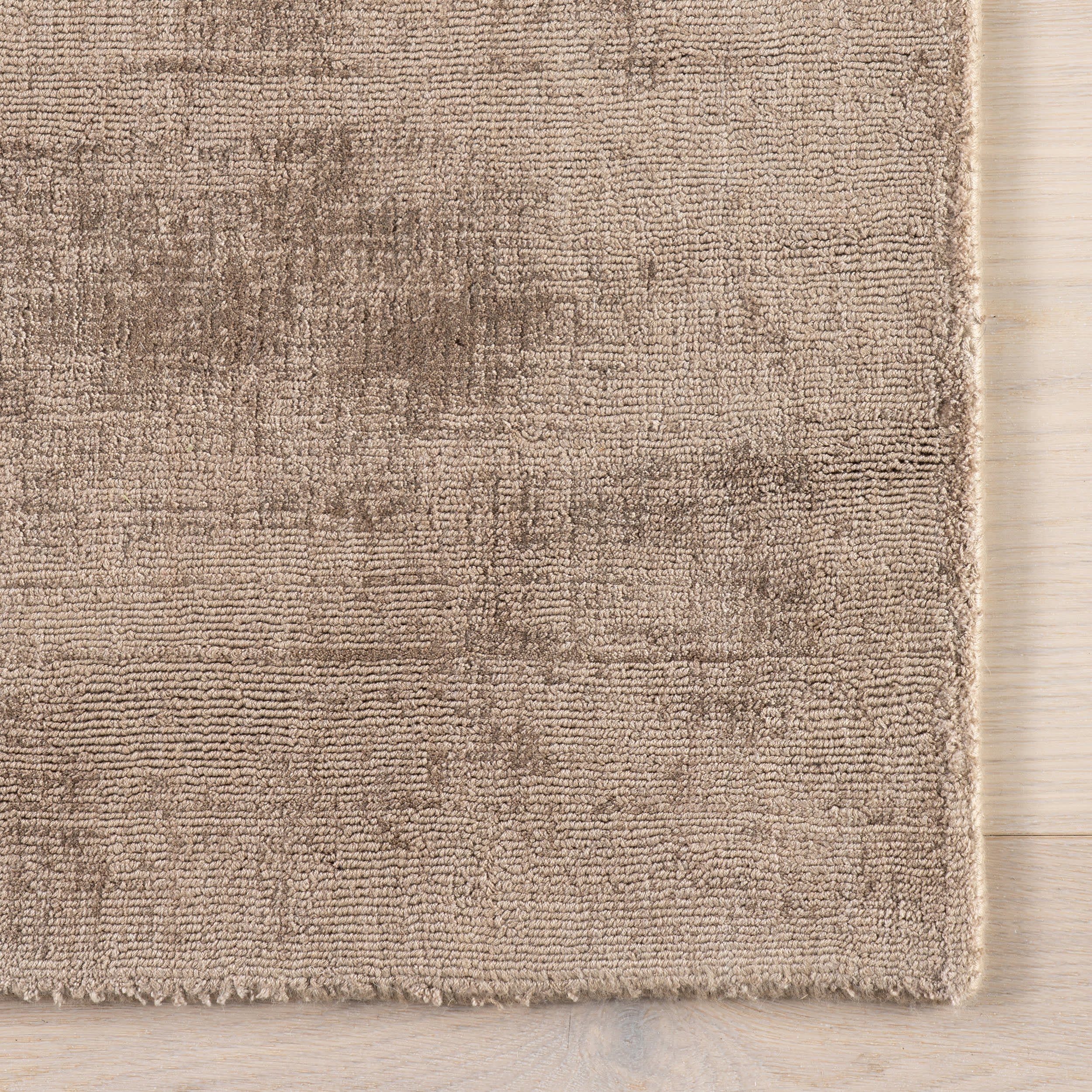 Alva Hand Loom Knotted Viscose Rug | Taupe