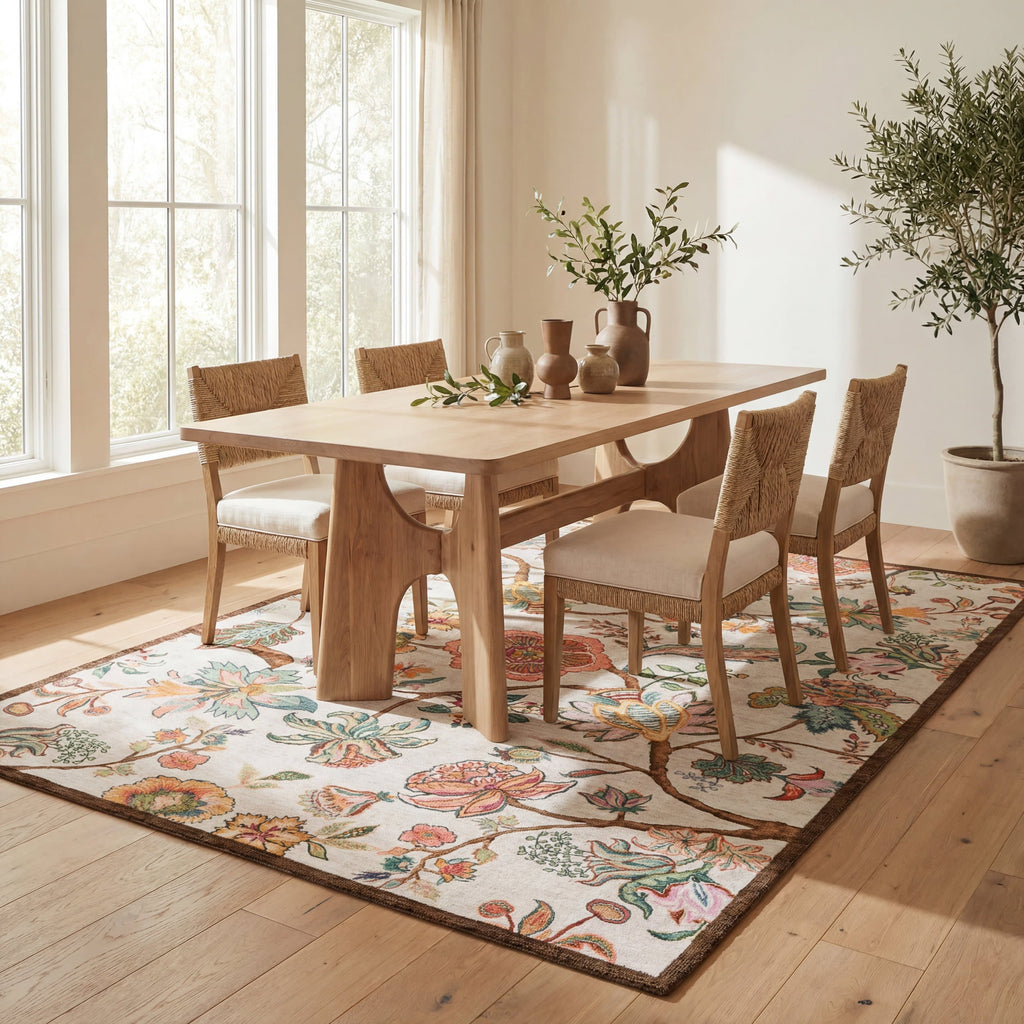 Amaia Floral Washable Rug | Multicolor