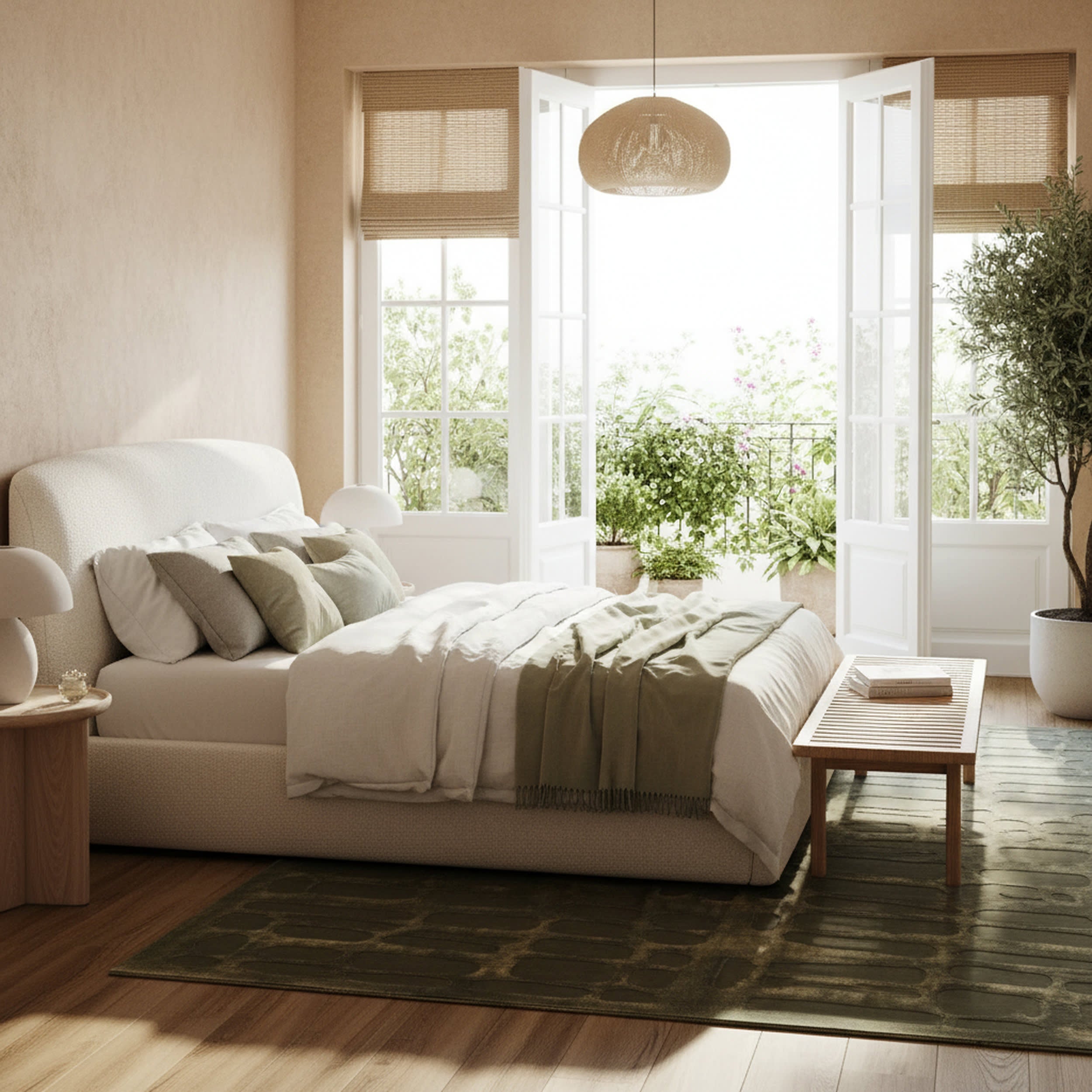 Summit Plush Textured Washable Rug | Forest Green