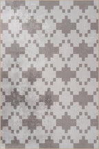 Ziana Southwestern Geometric Washable Rug | Taupe