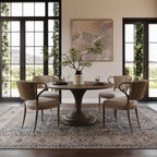 Orlind Traditional Bordered Washable Rug | Blue