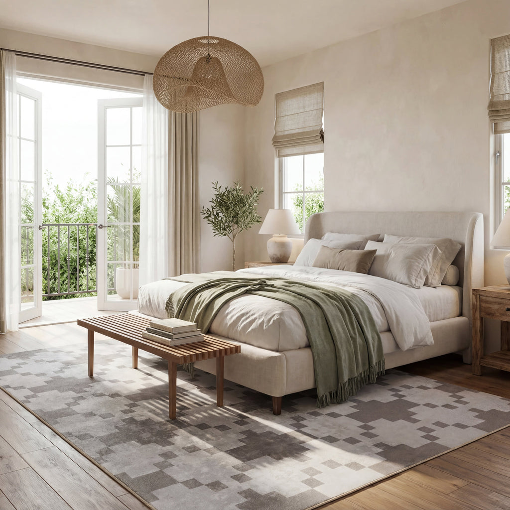 Ziana Southwestern Geometric Washable Rug | Taupe
