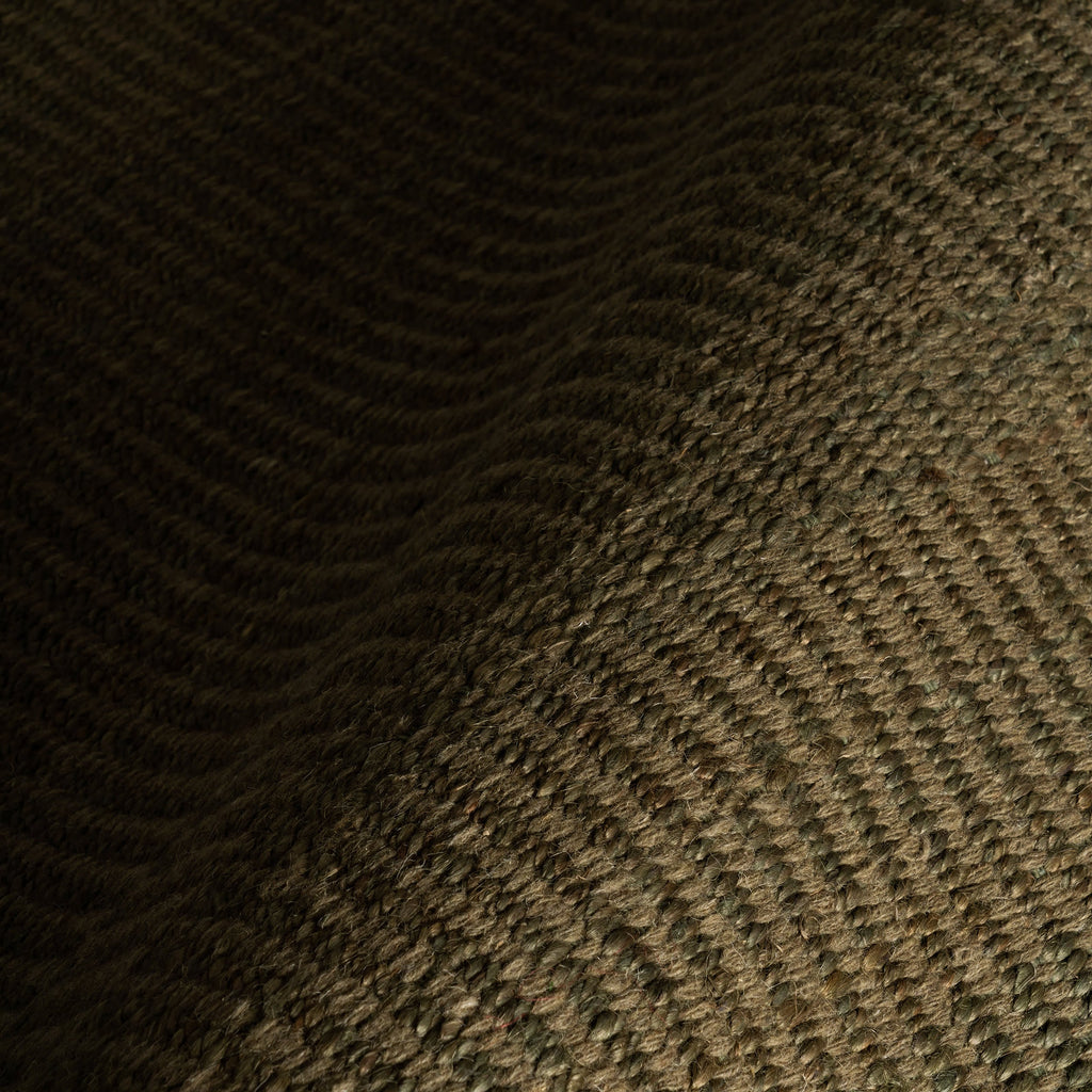 Tiziri Striped Moroccan Hand Woven Jute Rug | Green