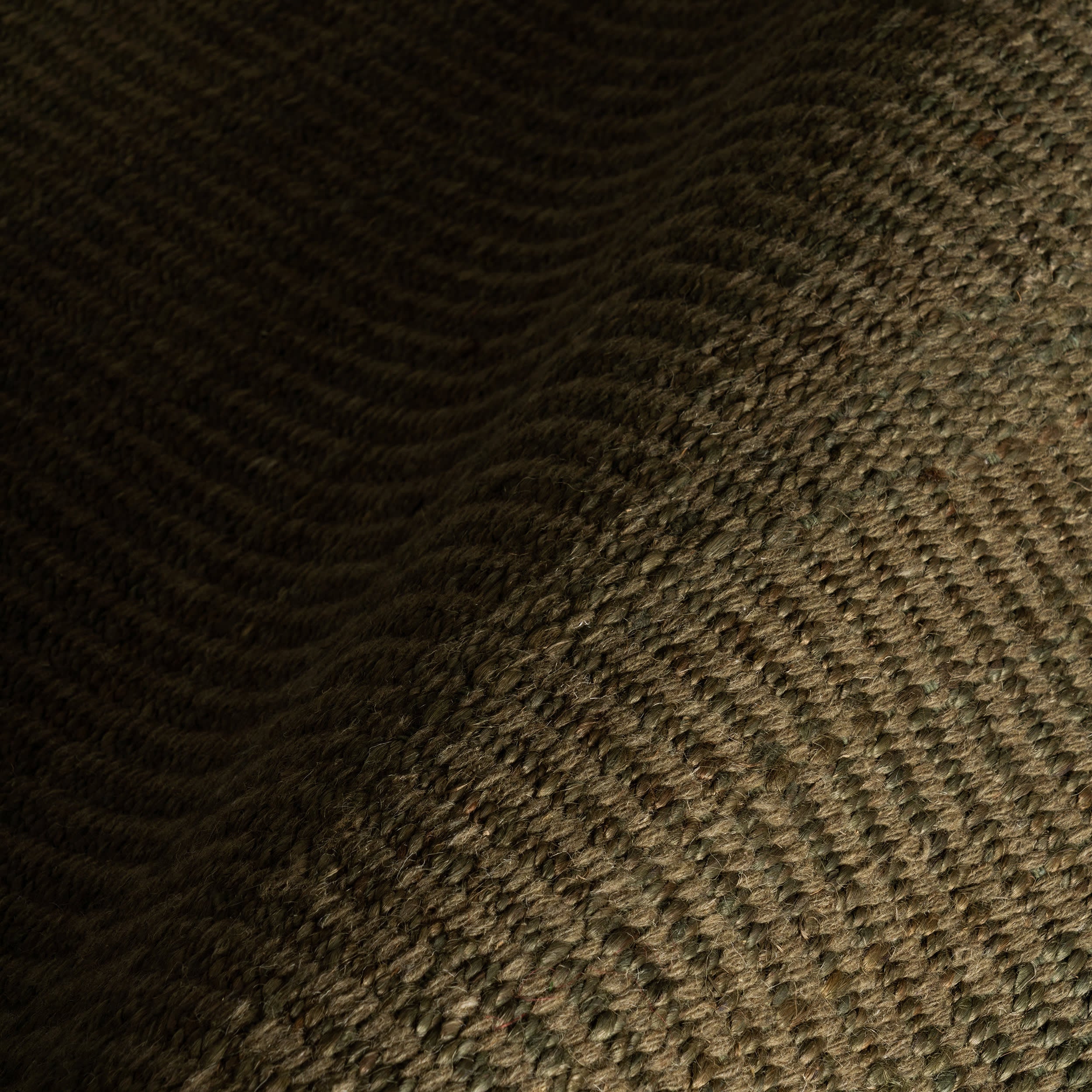 Tiziri Striped Moroccan Hand Woven Jute Rug | Green