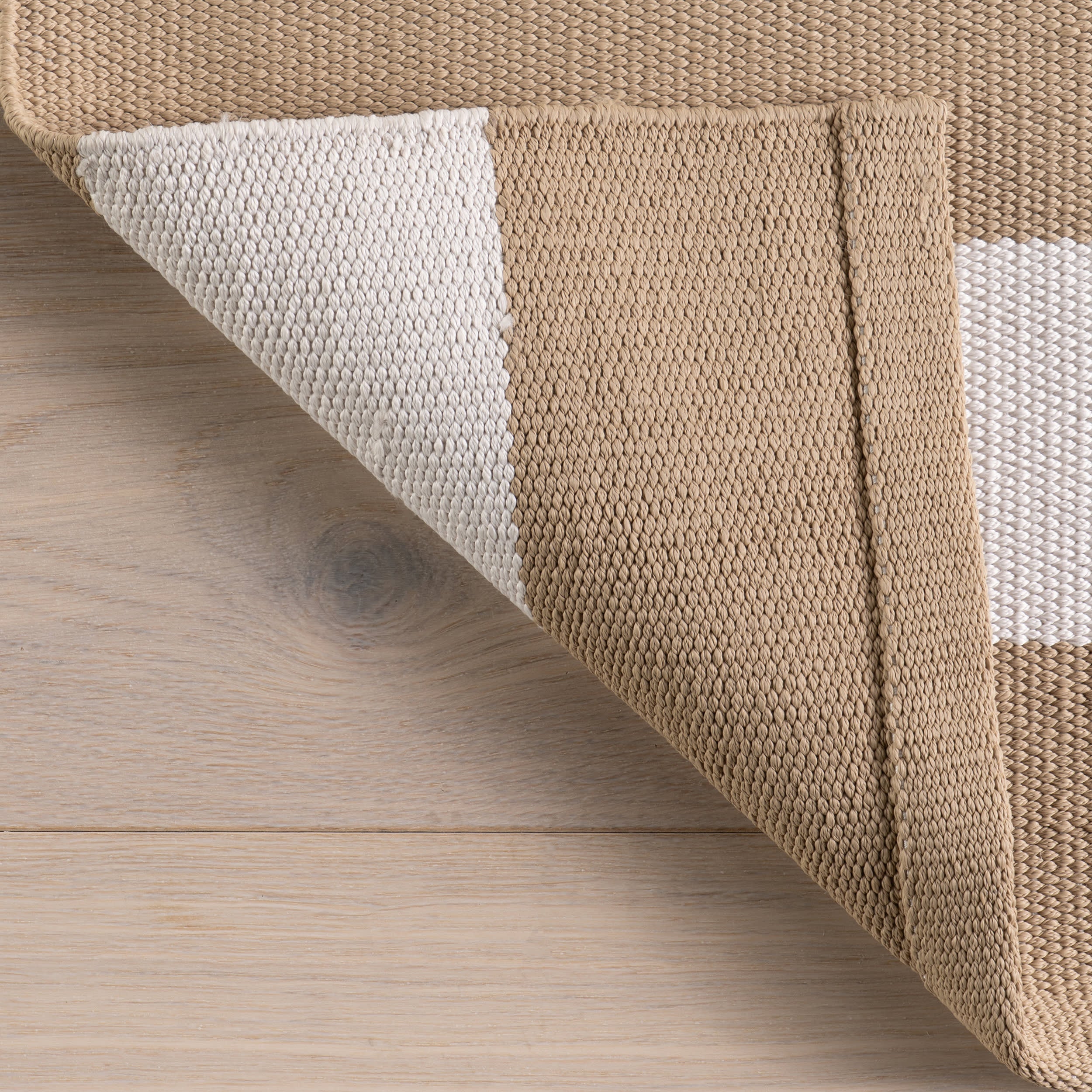 Banks Stripe Handwoven Indoor/Outdoor Rug | Khaki