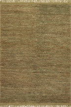 Varnu Textured Handmade Jute Rug | Green