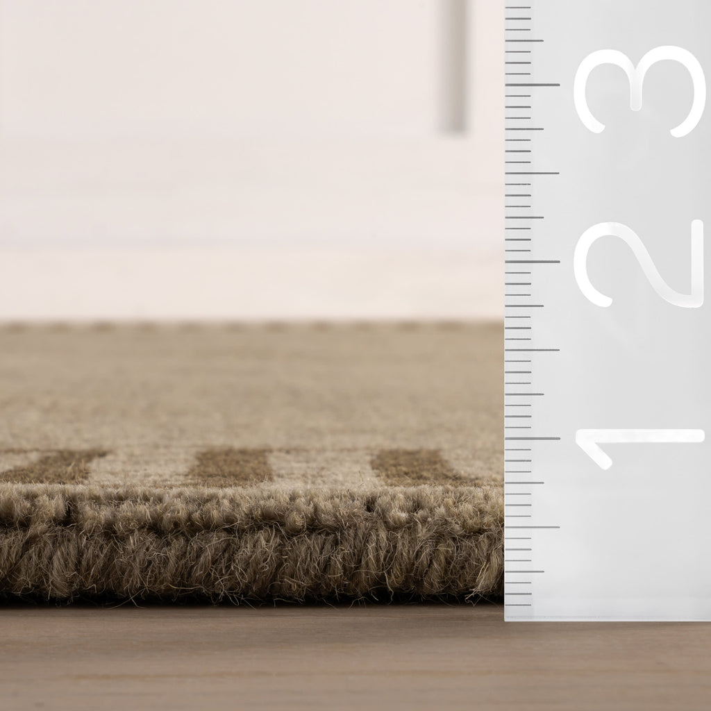 Taya Modern Bordered Rug | Olive
