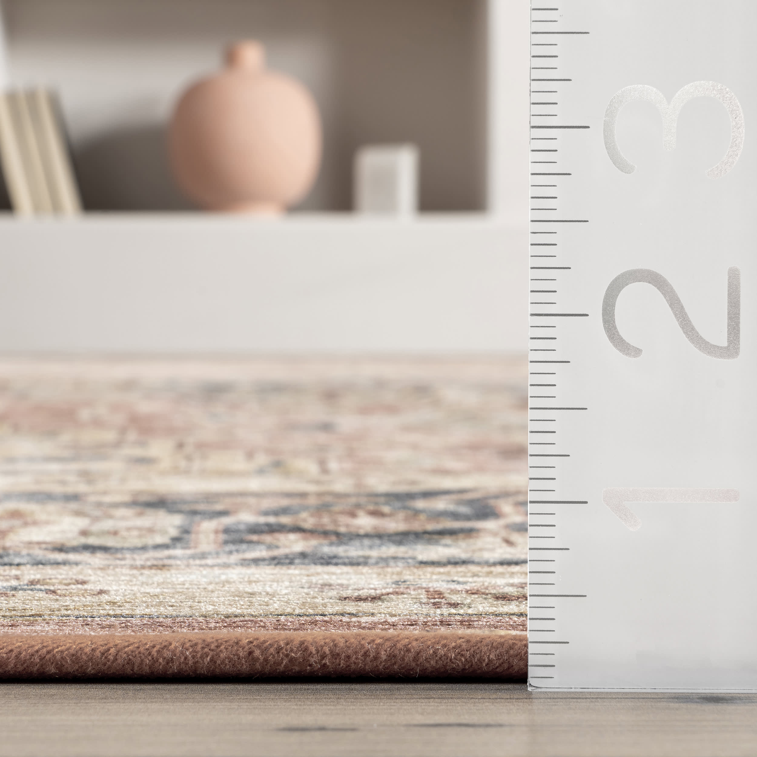 Astreza Washable Distressed Rug | Peach