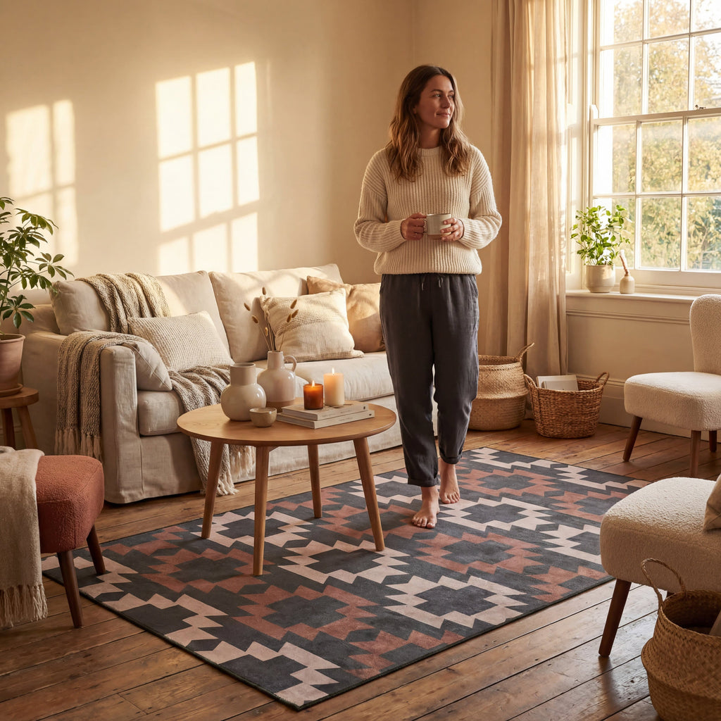 Mesalaya Southwestern Geometric Washable Rug | Multicolor