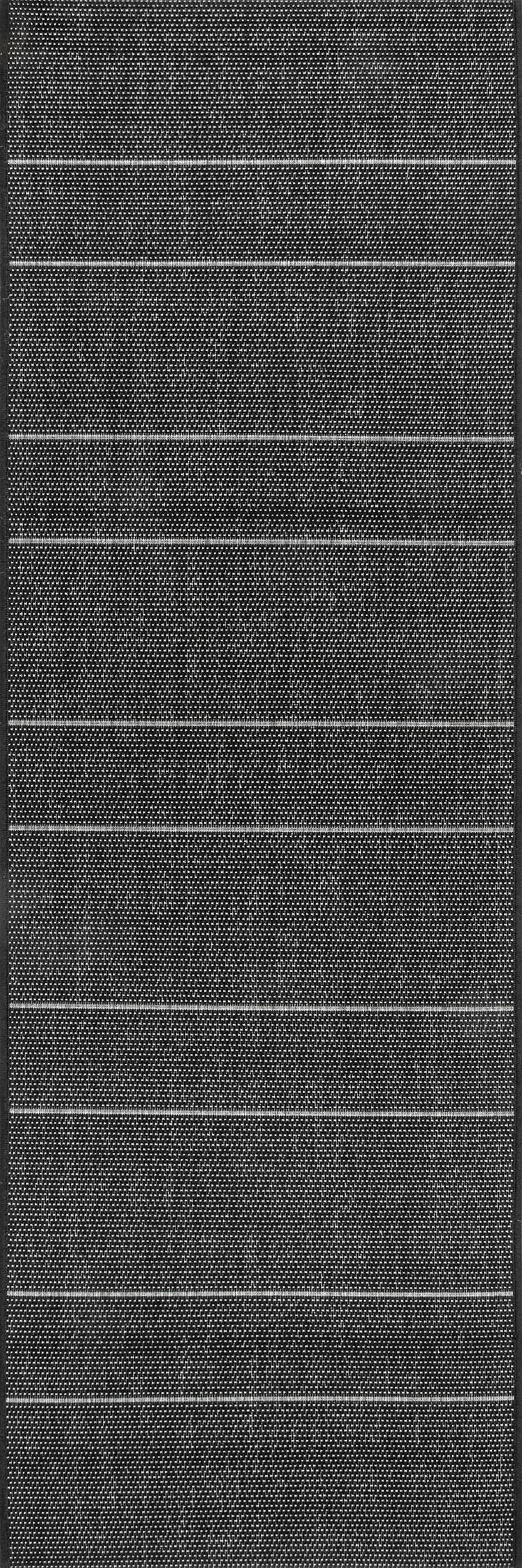 Venetian Pinstripes Indoor/Outdoor Rug | Black Main image