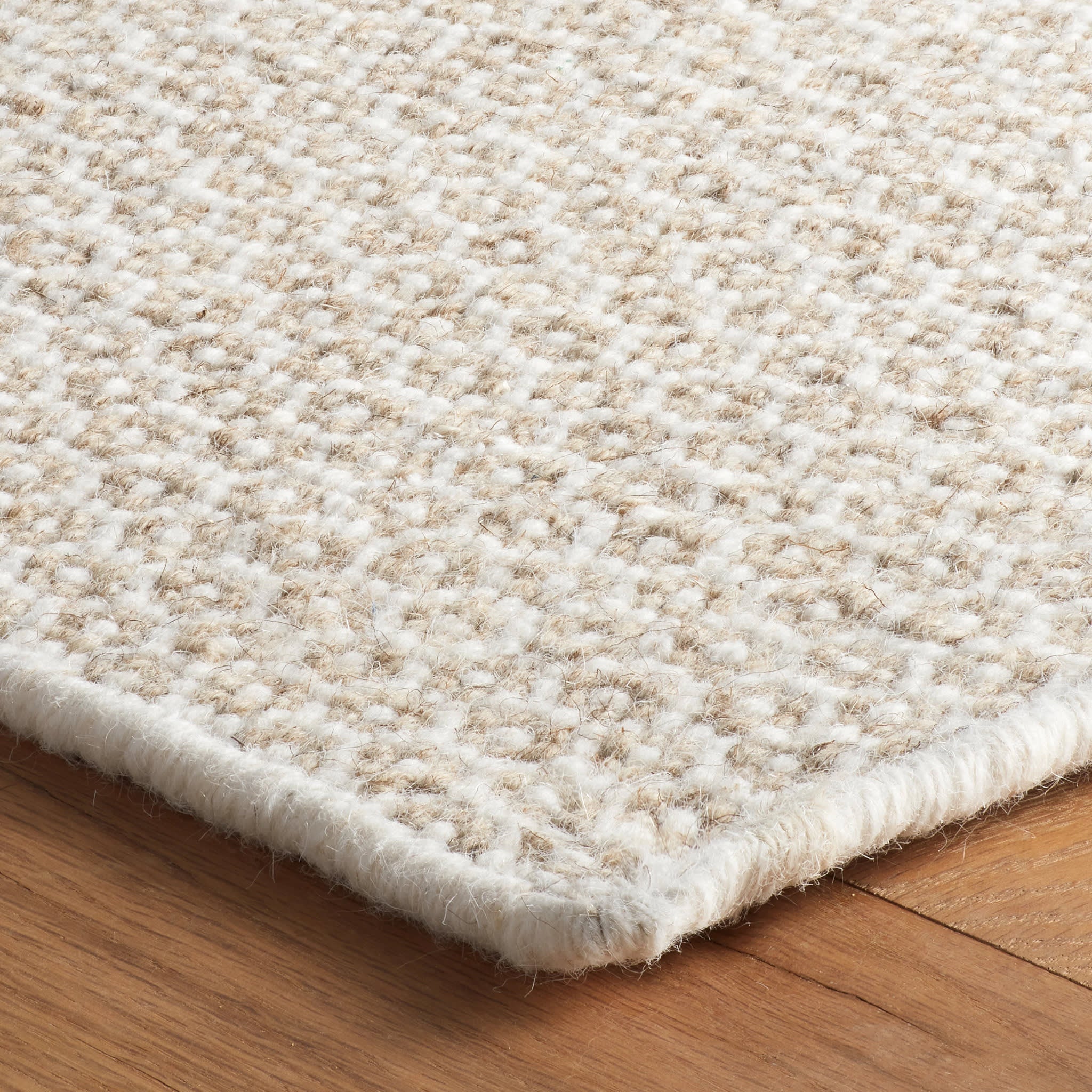 Honeycomb Handwoven Wool Rug | Natural