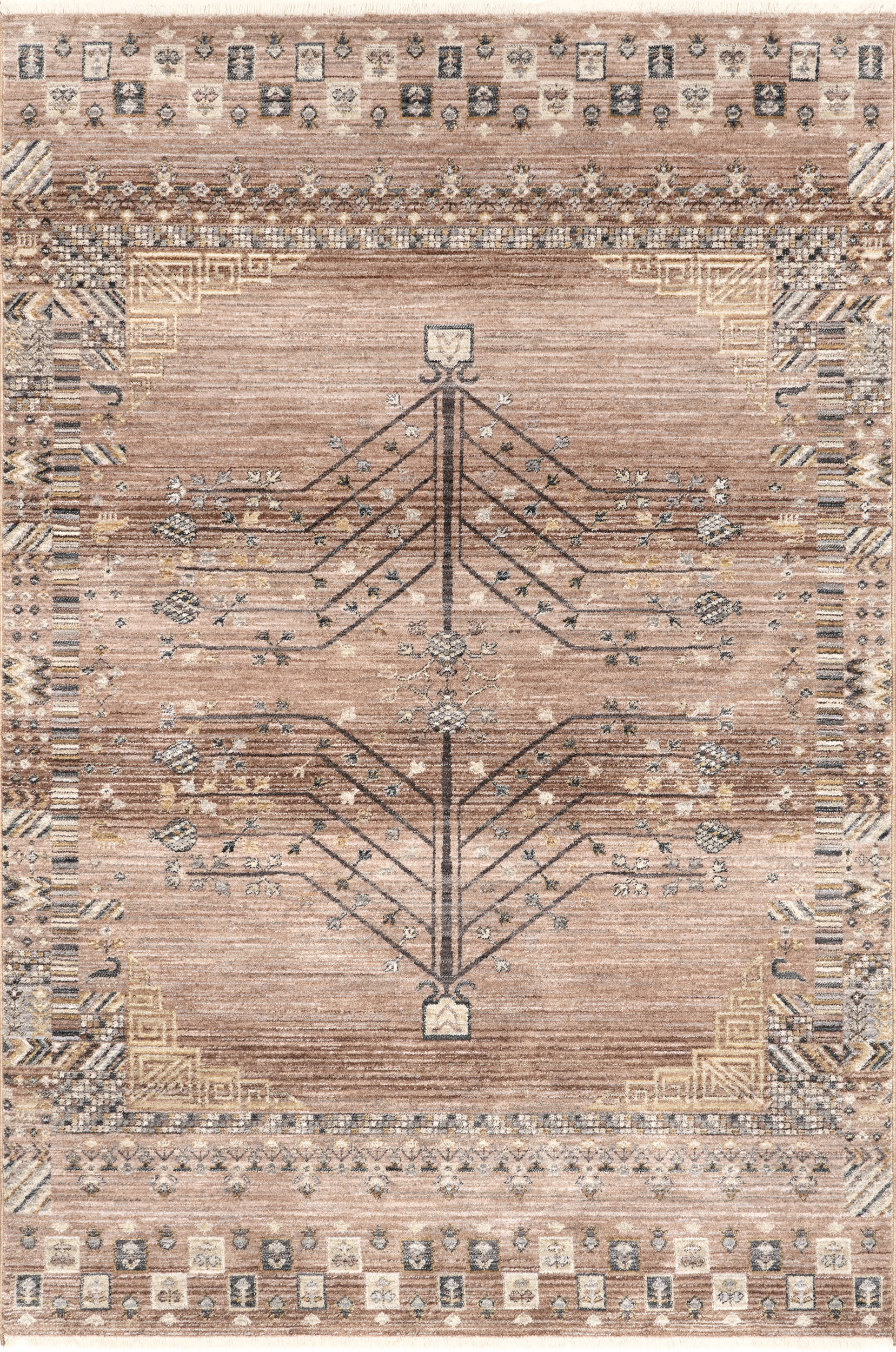 Carmina Antique Meadow Rug | Rust Main image
