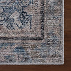 Tila Vintage & Distressed Washable Rug | Blue