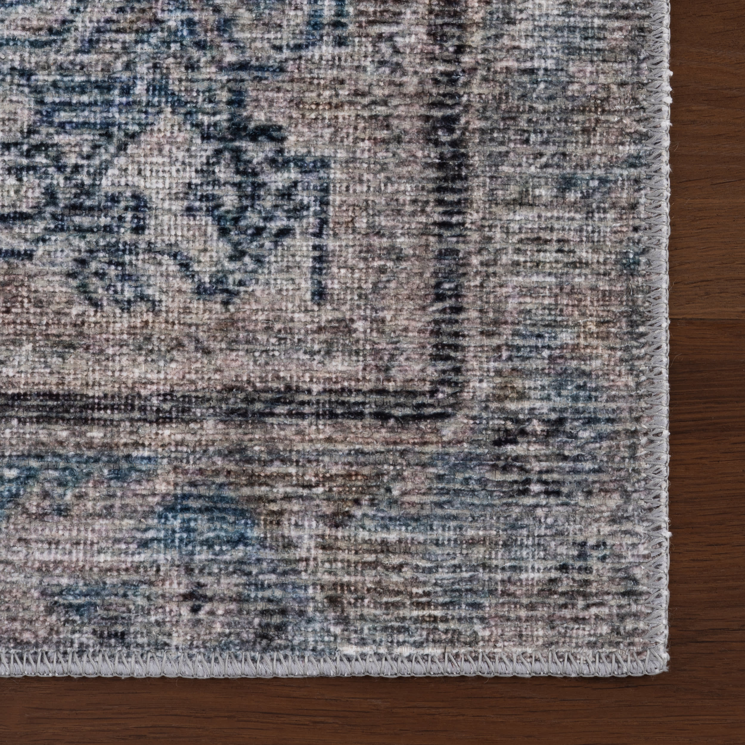 Tila Vintage & Distressed Washable Rug | Blue