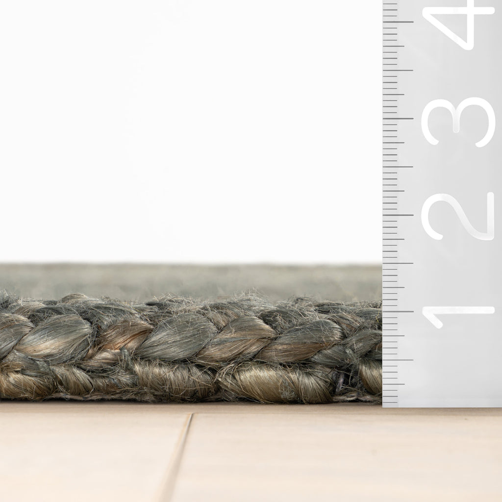 Thale Textured Handmade Jute Rug | Green