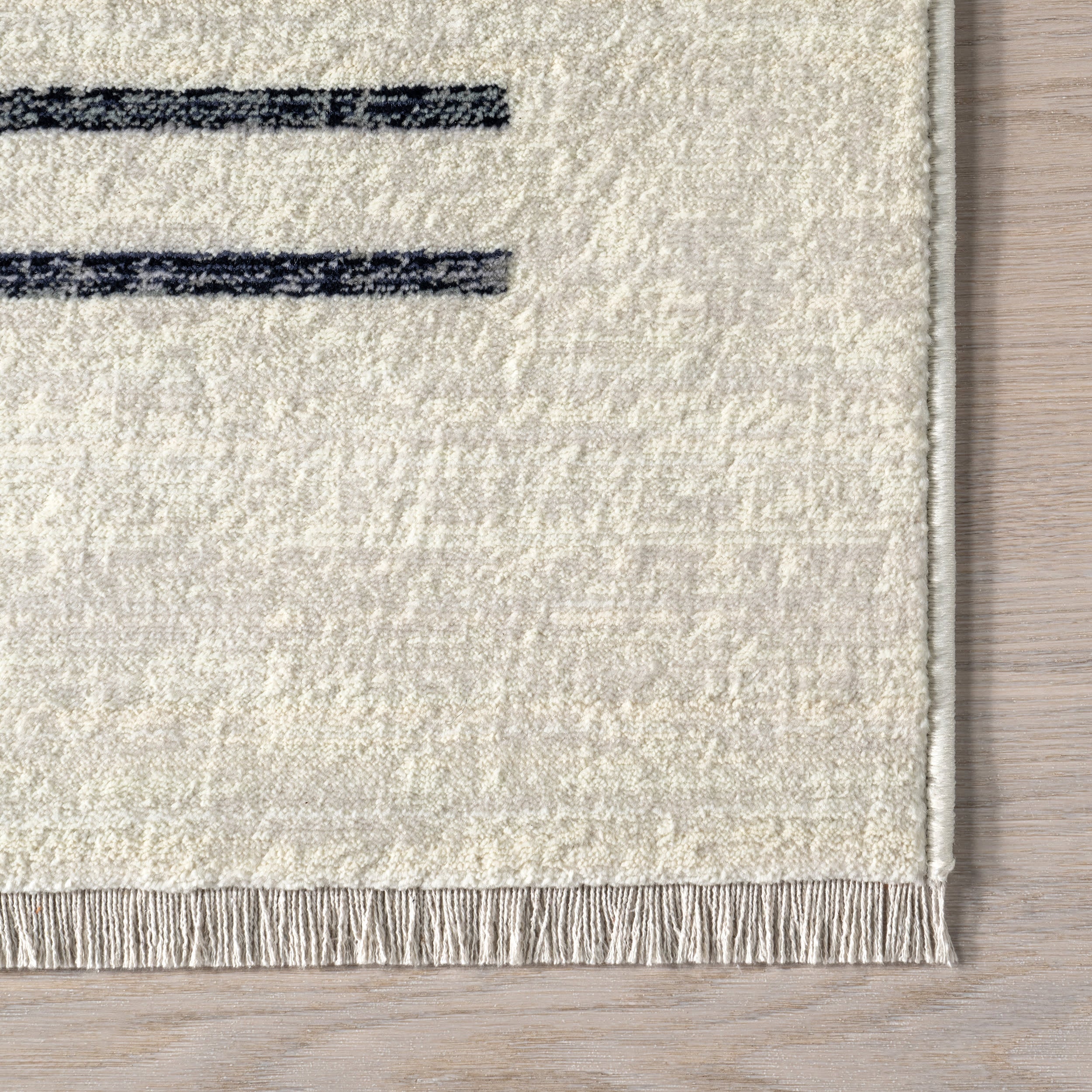 Anette Block Striped Rug | Beige
