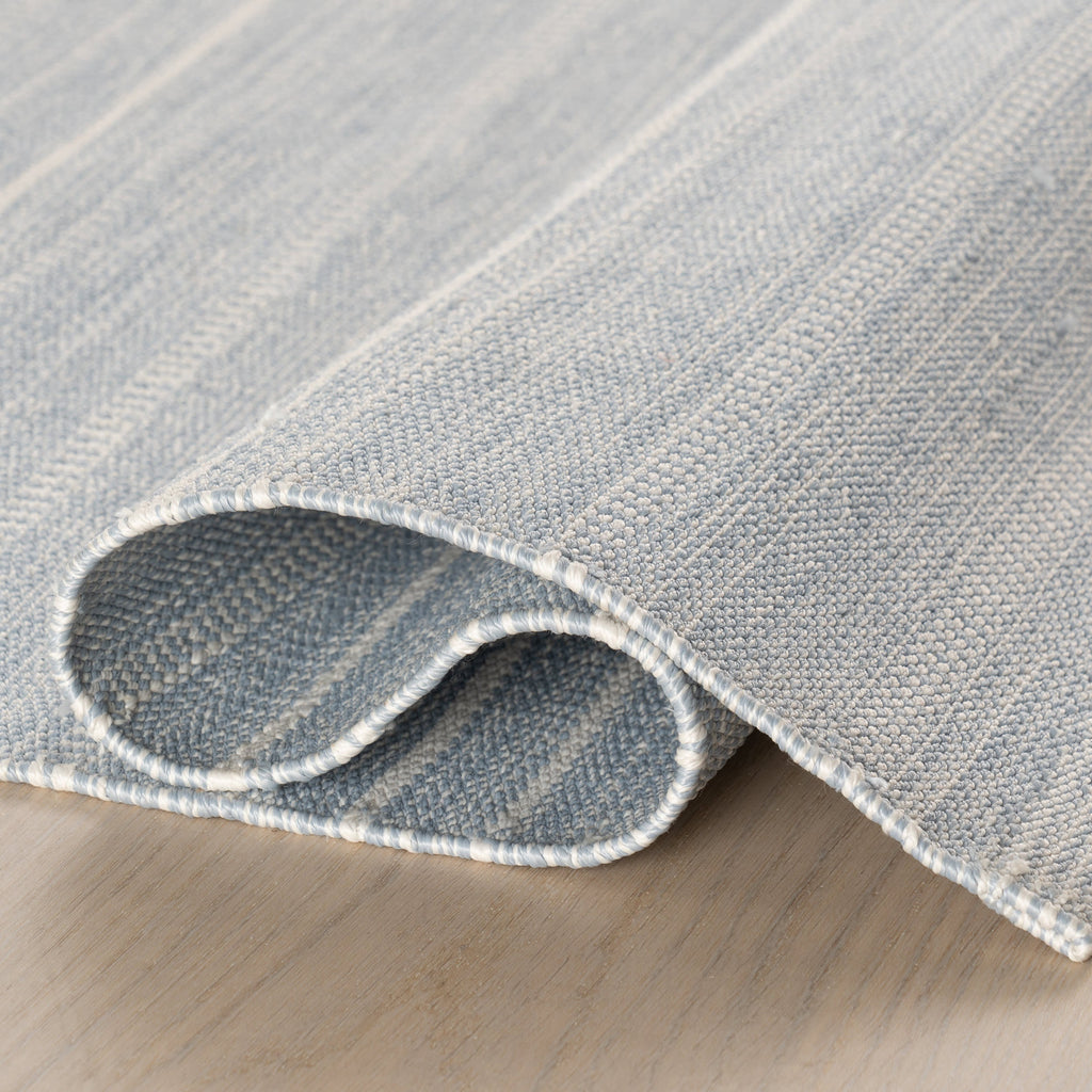 Skipper Stripe Handwoven Indoor/Outdoor Rug | Swedish Blue