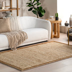 Ilse Bordered Hand Braided Jute Rug | Ivory