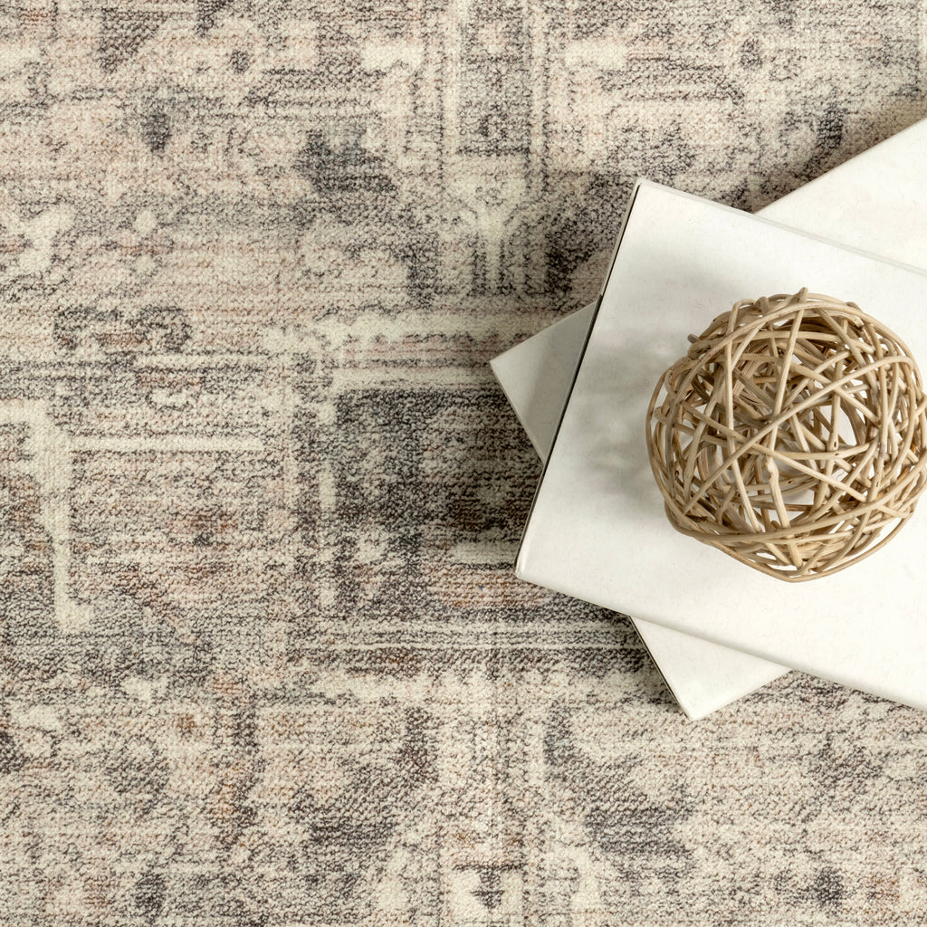 Atrium Medallion Washable Rug | Grey