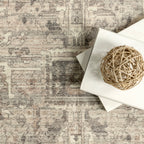 Atrium Medallion Washable Rug | Grey