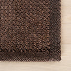 Thale Textured Handmade Jute Rug | Chocolate Brown