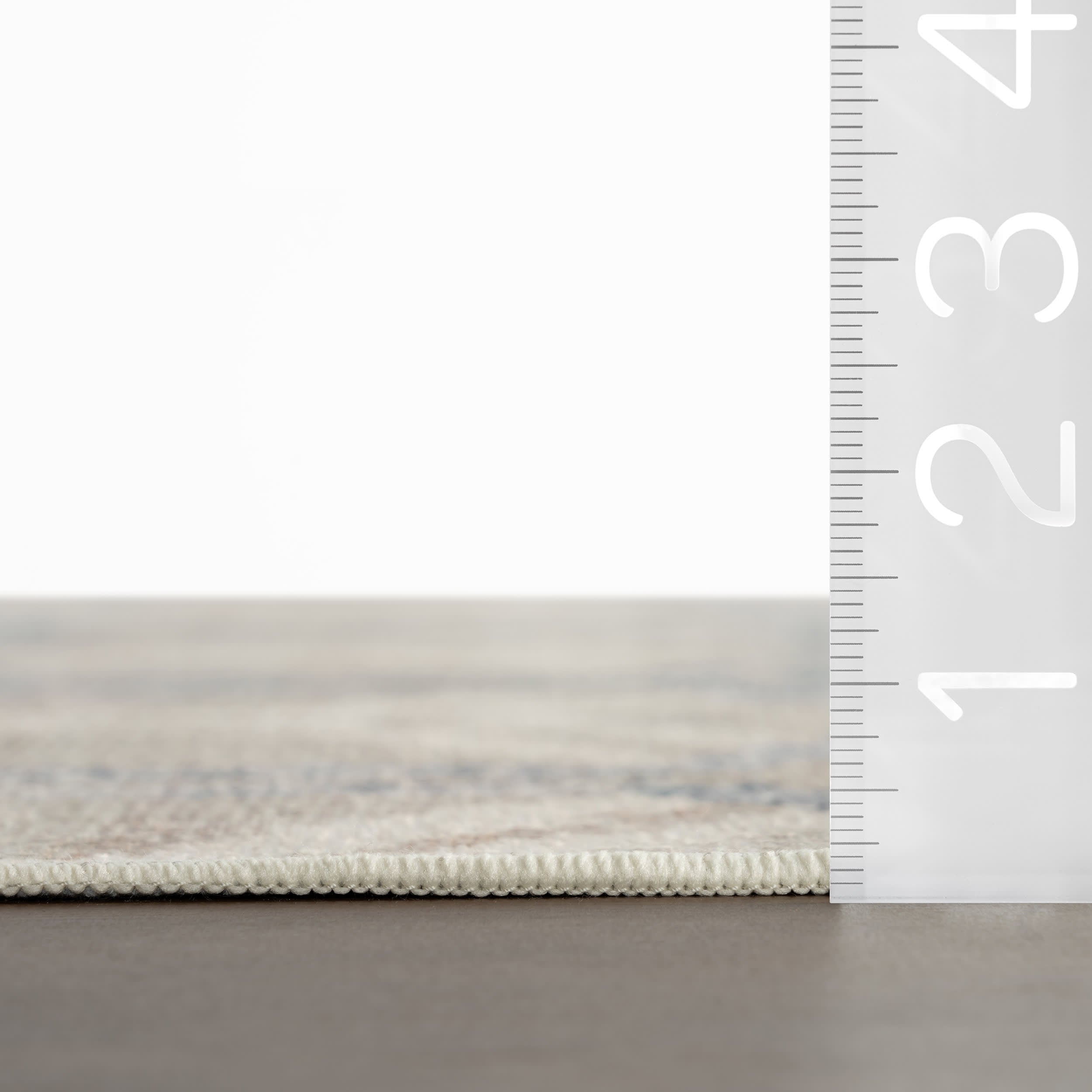Senava Modern Geometric Washable Rug | Grey