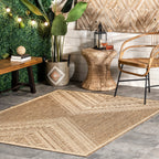 Aztec Prism Indoor/Outdoor Rug | Brown