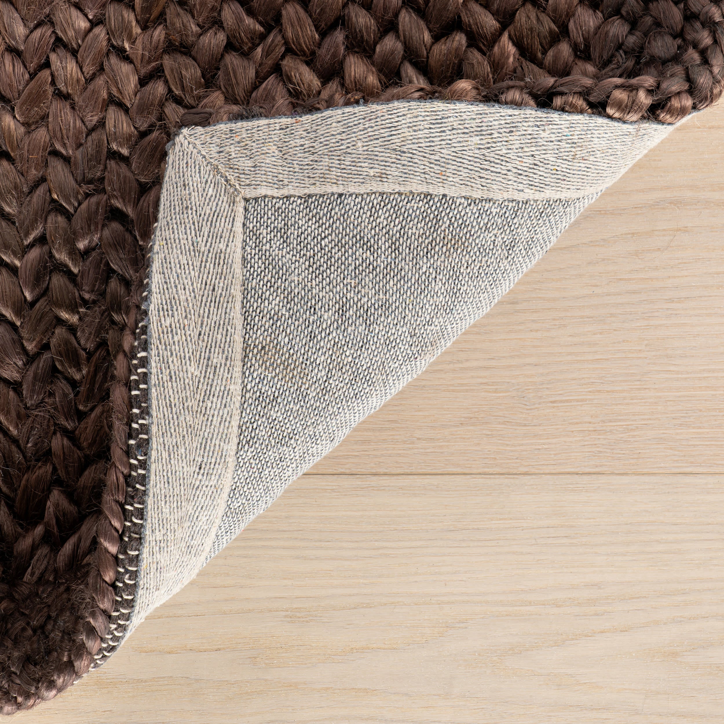 Thale Textured Handmade Jute Rug | Chocolate Brown
