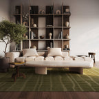 Avela Textured Abstract Rug | Green
