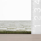 Kallie Washable Tiled Rug | Green