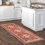 Soraya Spill Proof Washable Rug | Red