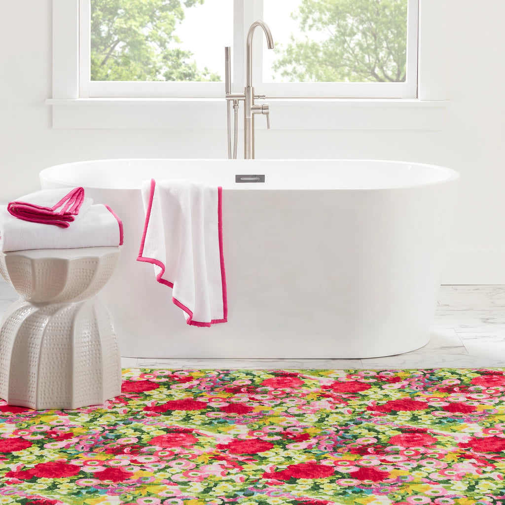 Chamomile Cluster Machine Washable Rug | Multi