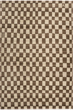 Rasali Checkered Box Rug | Brown