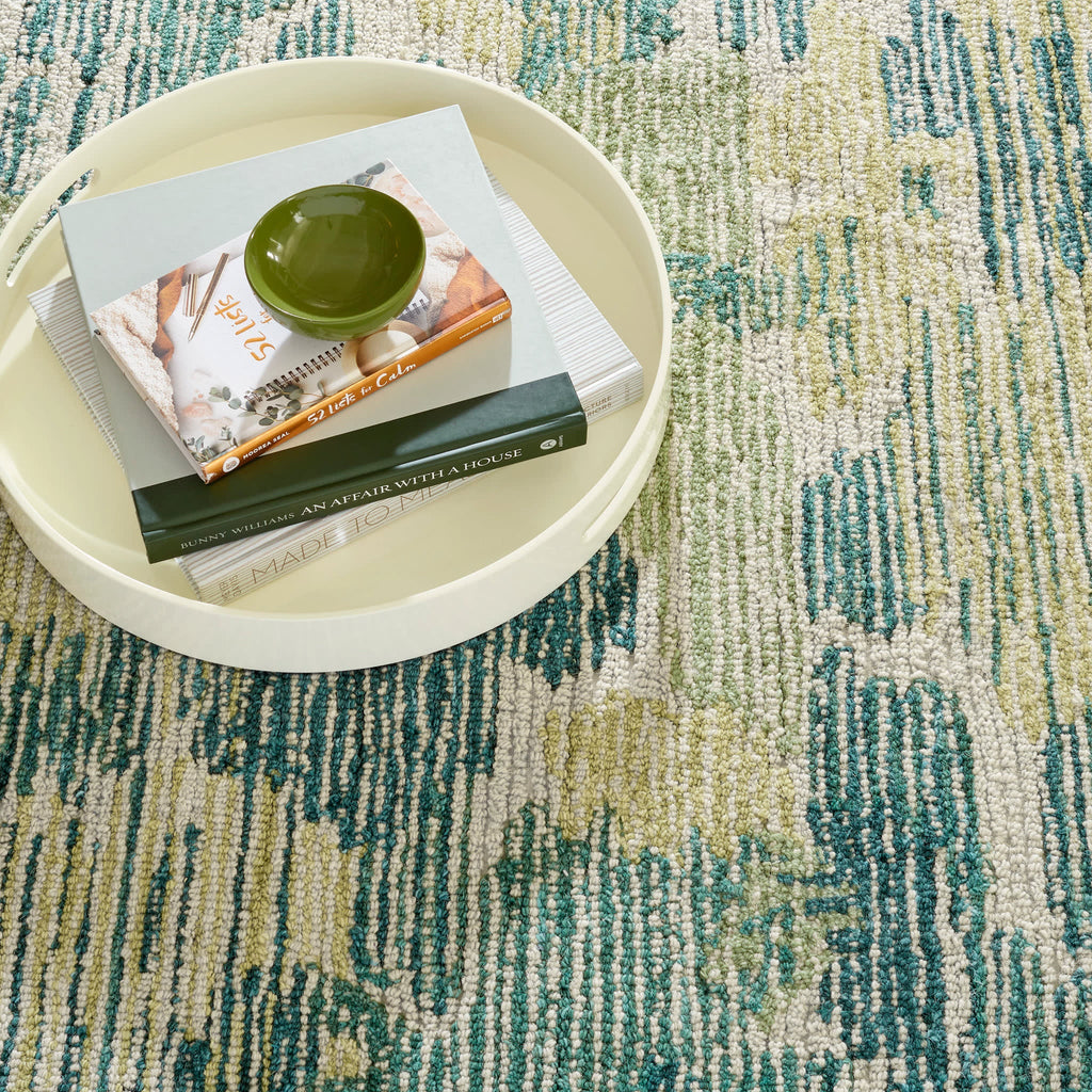 Ladycross Hand Hooked Wool Rug | Green