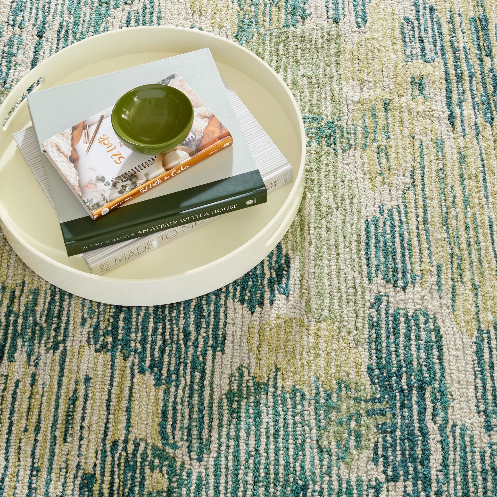 Ladycross Hand Hooked Wool Rug | Green