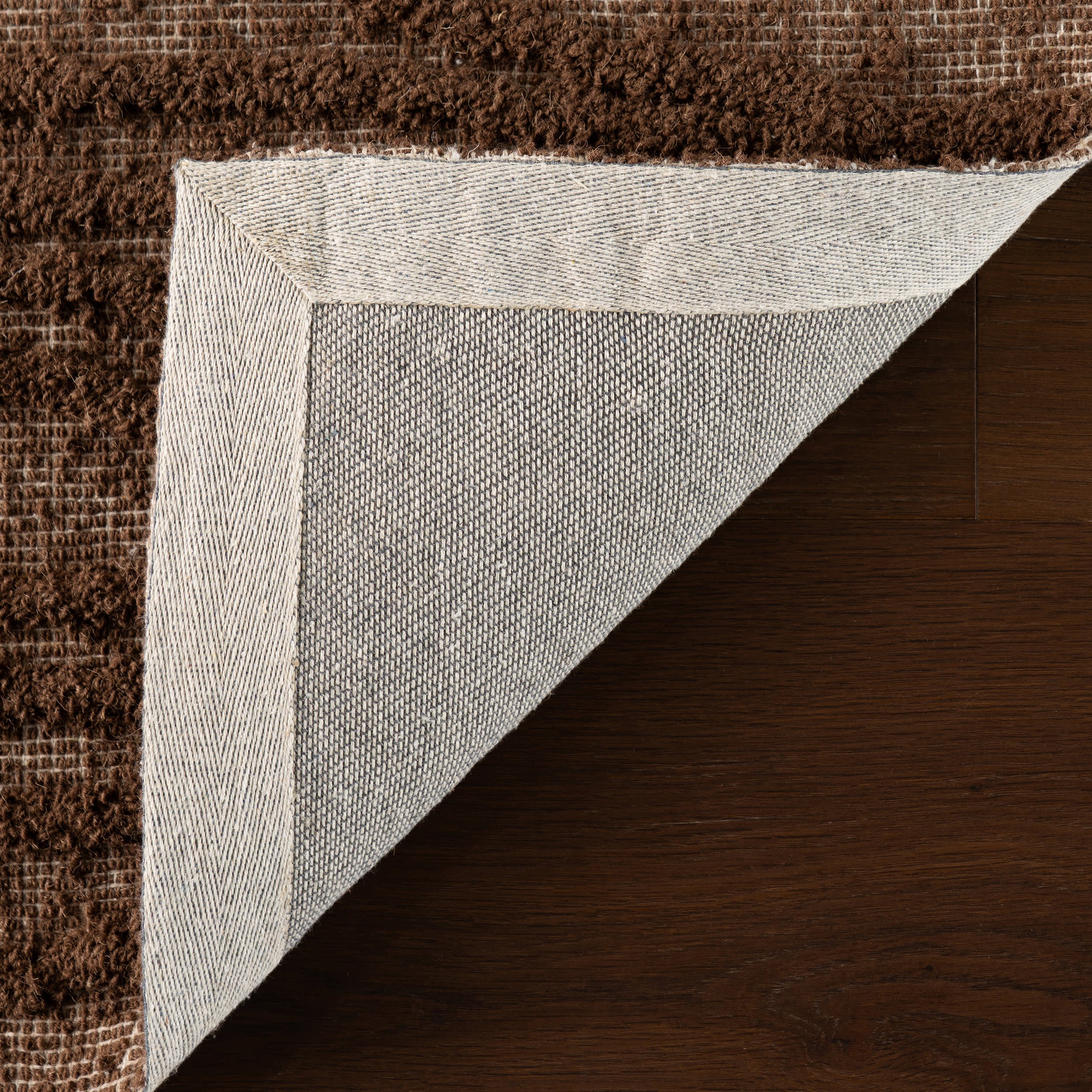 Kahina Abstract Bohemian Hand Tufted Wool Rug | Brown