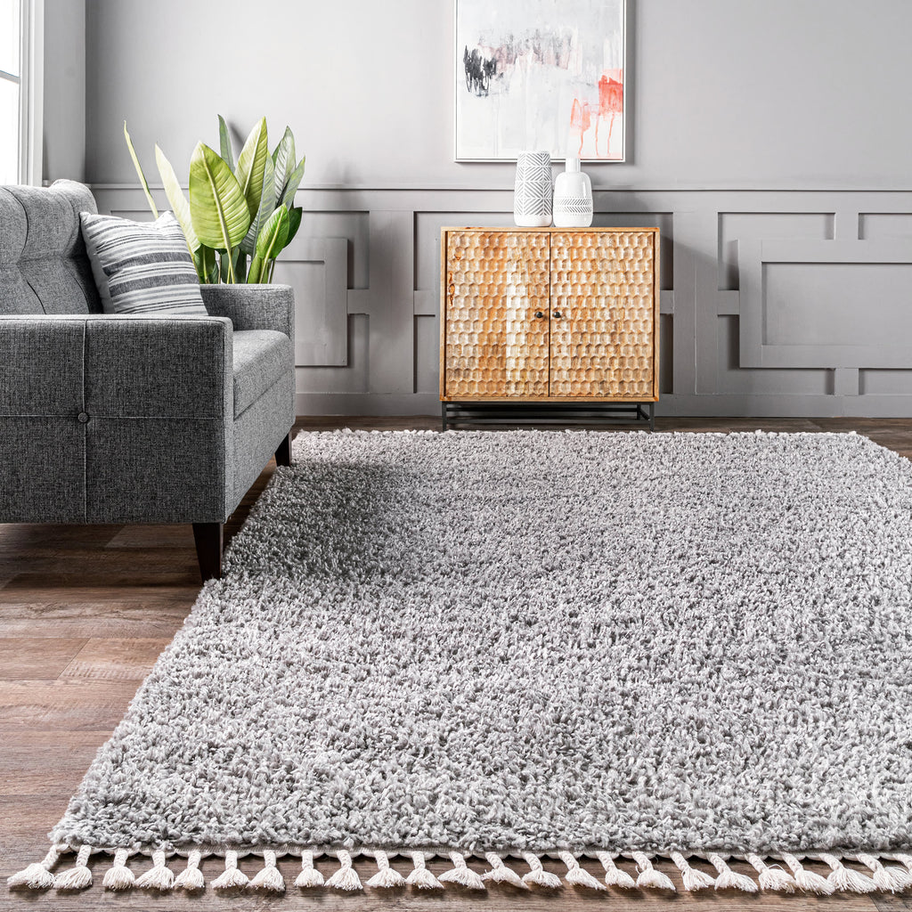 Dream Solid Shag Rug | Grey