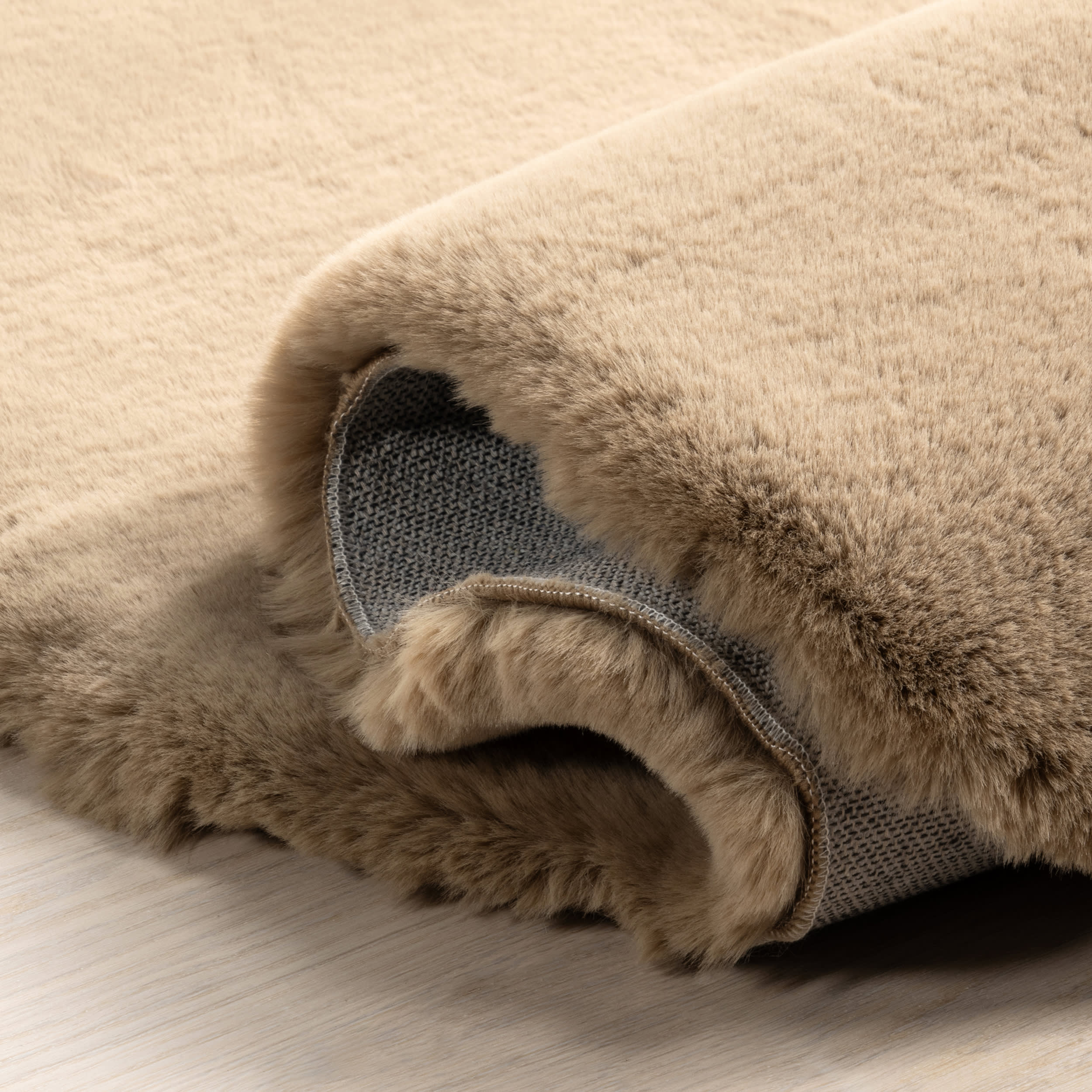 Waverly Double Faux Sheepskin Pelt Plush Cloud Washable Rug | Camel