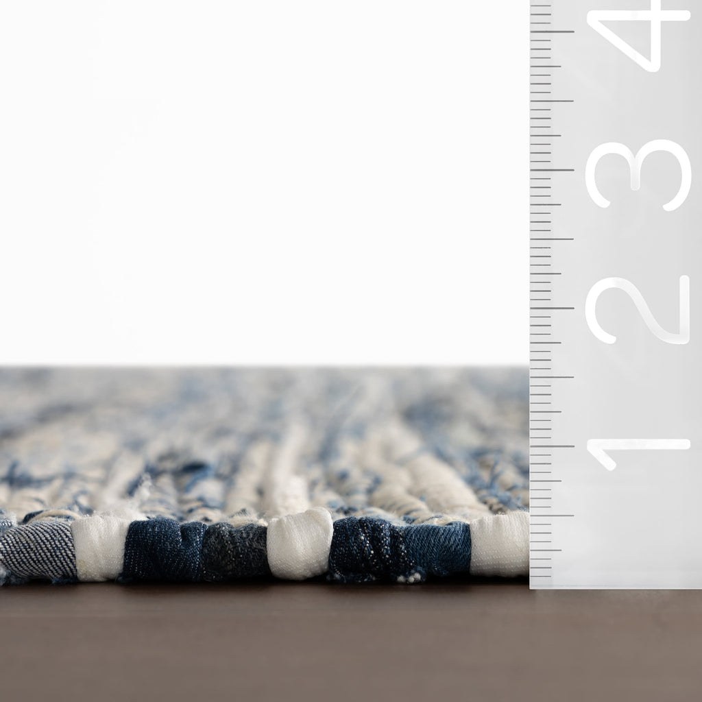 Dira Denim Bohemian Diamond Rug | Blue