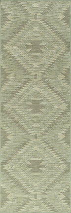 Alva Diamond Washable Rug | Sage Green