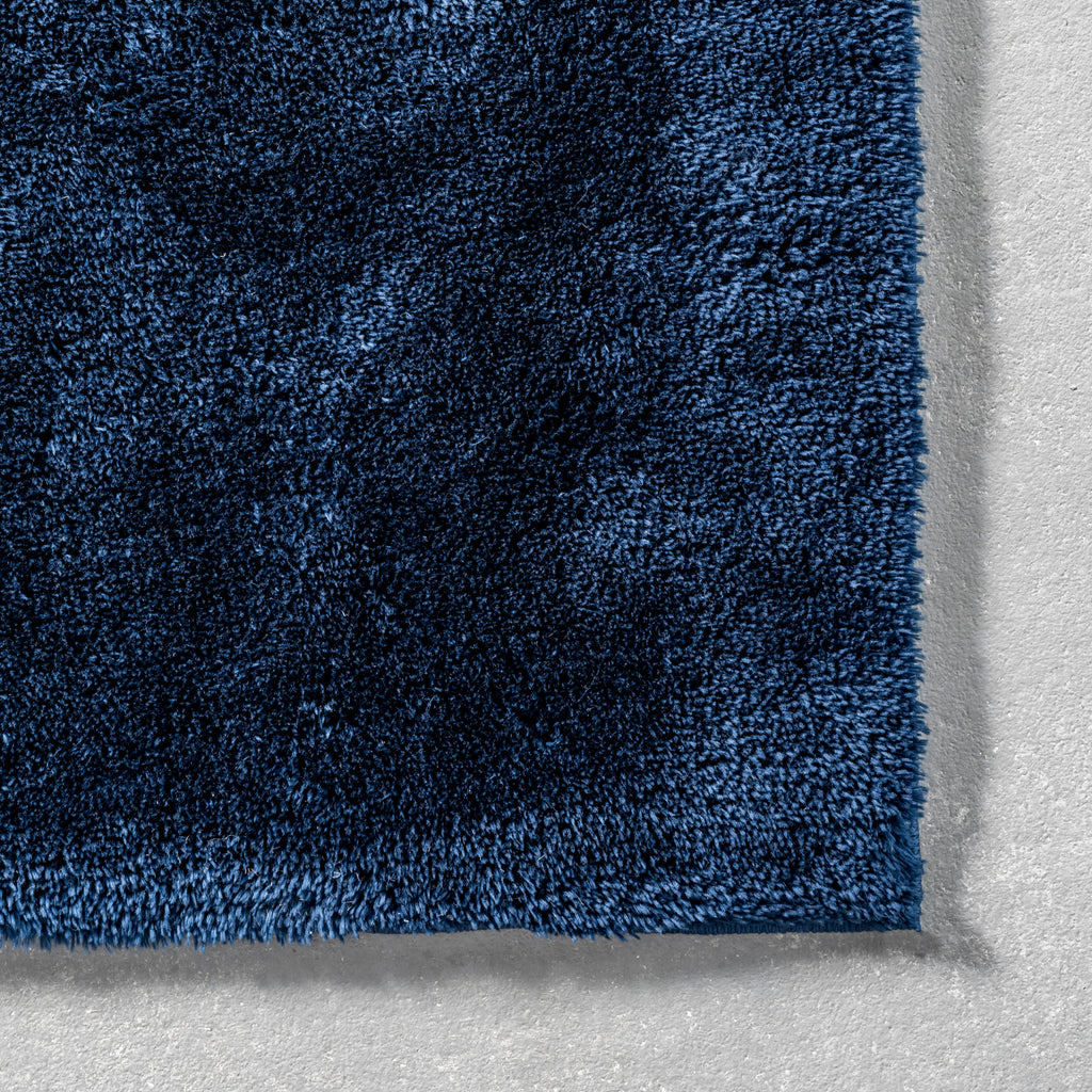 Washable Solid Shag Rug | Navy
