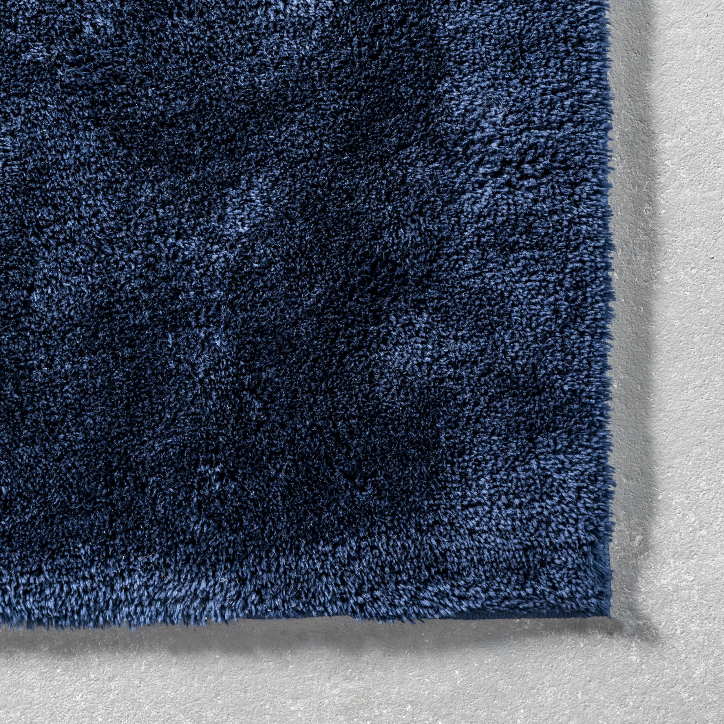 Washable Solid Shag Rug | Navy
