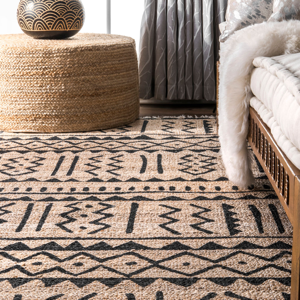 Jute-Blend Tasseled Rug | Natural